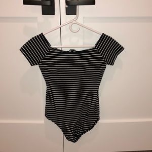 Forever 21 Striped Body Suit